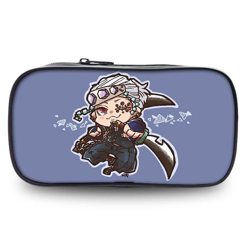 Cute Demon Slayer Pen Pouch Large Capacity Oxford Fabric Versatile Pencil Bag