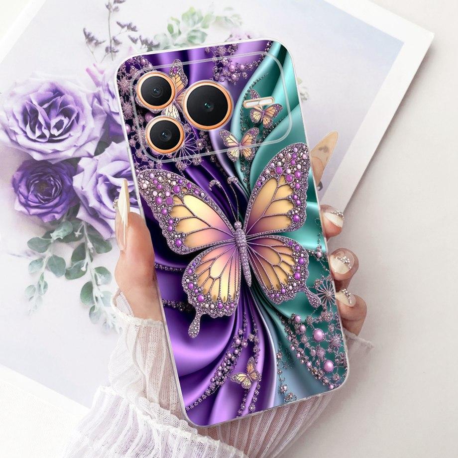 For Honor Power2 Phone Case Soft Clear Silicone Back Cover Butterfly Dragon Cat Floral Painting Bumper On Honor Power 2 Fundas