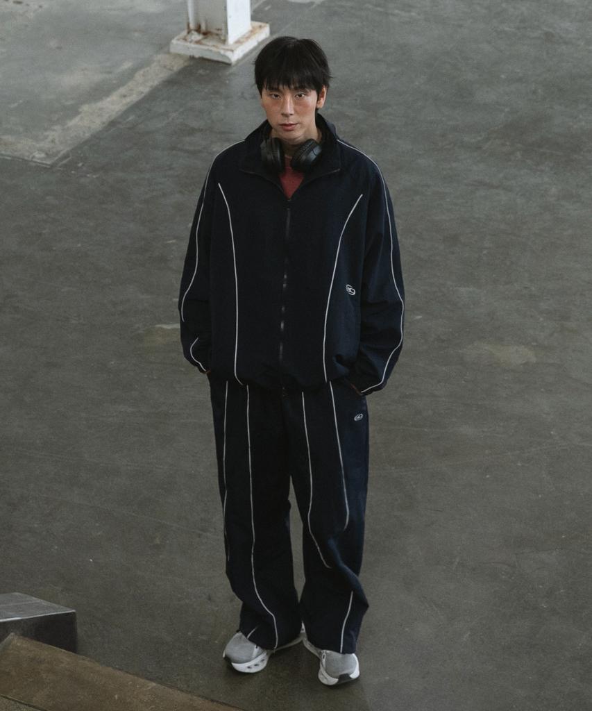 BURNING CAPONE Bc Scotch Windbreaker Pants (Navy)