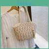 Simple And Large Capacity Women Casual Woven Shoulder Bag For Daily Use