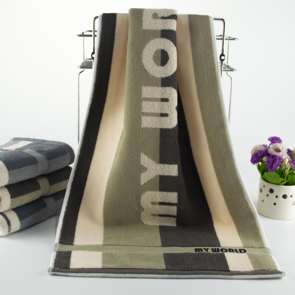 My World Double-Sided 120g Absorbent Pure Cotton Face Towel for Home Use 34x74 cm зелёный