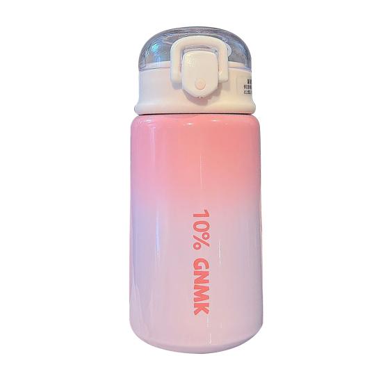 

400ML Thermal Cup with Straw Lock Catch Stainless Steel Cute Winter Kids Children Hot Water Insulated Bottle for Cold Weather 400ML