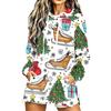 Women's Fashion Casual Long Sleeve Christmas Print Hoodie Top