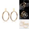 Stylish Gold Plated Geometric Earrings Trendy Street Style Must-have Jewelry