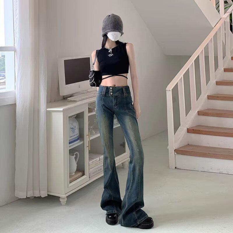 

Women s Retro High-Waisted Micro-Flare Jeans - 2025 Autumn Slimming Design 2XL