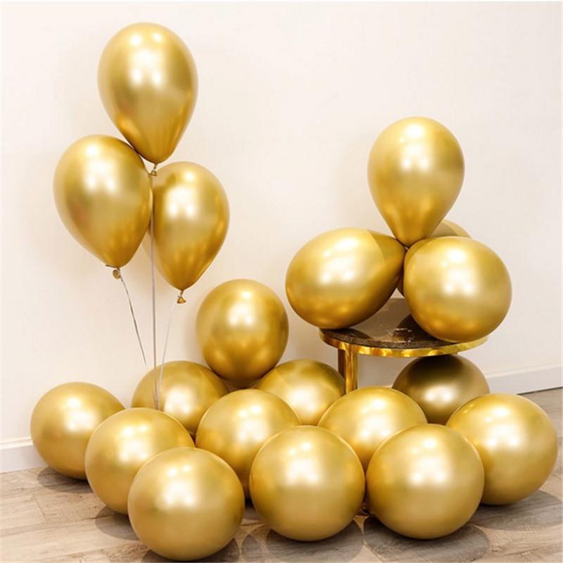 Romantic Metallic Balloons Set for Weddings, Bedrooms, and Birthdays