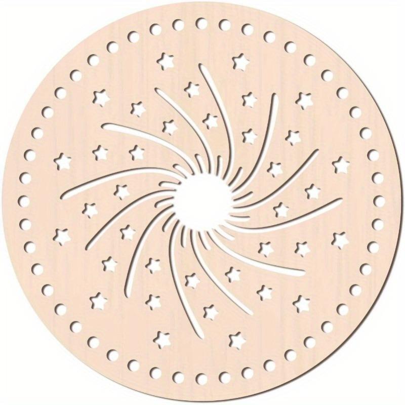 

2 шт. Дно корзины из натурального дерева Круг Заготовка Пустотелая основа для вязания крючком Деревянное дно для DIY сумки для вязания крючком Процесс формования