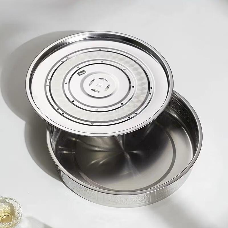 777 Stainless Steel Round Tea Tray