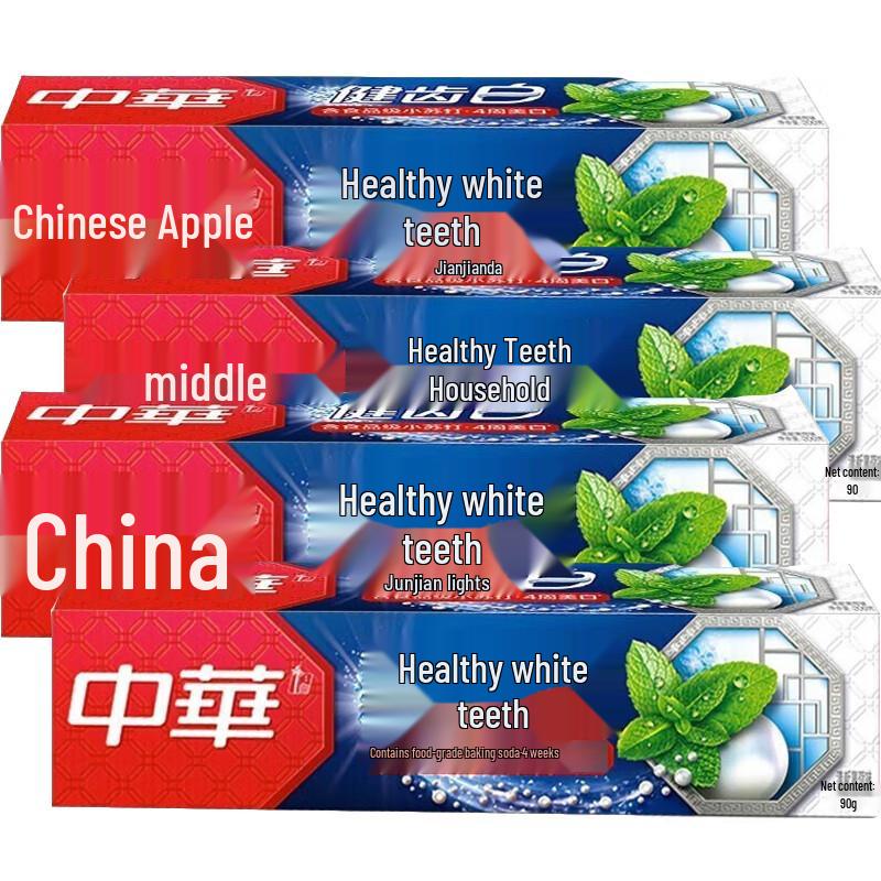 Zhonghua Healthy White Baking Soda Mint Toothpaste 4-Pack