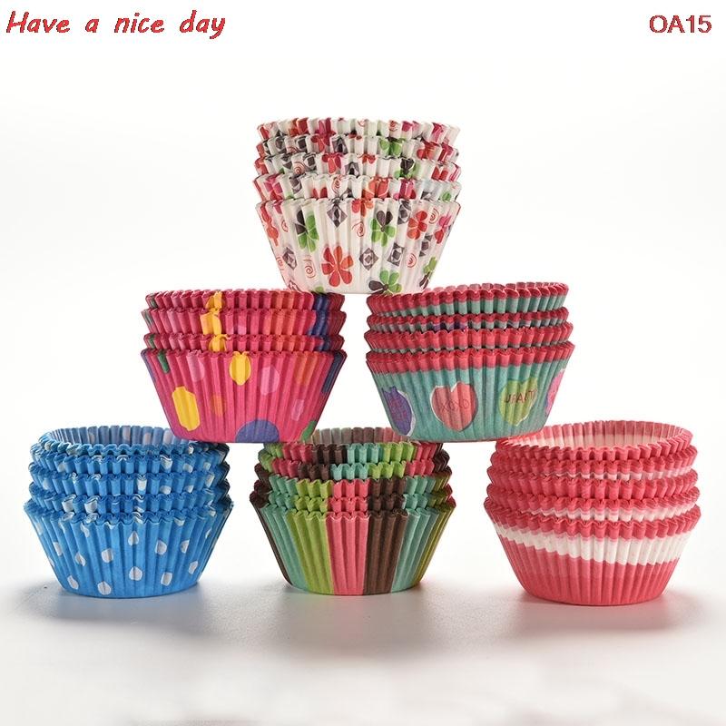 Hot 50/100PCS/Pack Muffin Cupcake Liner Cake Wrappers Baking Cup Tray Case Cake Paper Cups Pastry Tools Party Supplies