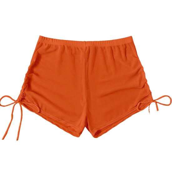 Yousheng Costume da bagno con coulisse laterale, vita alta, elastico in vita, da donna, pantaloncini bikini trasparenti, abbigliamento da spiaggia