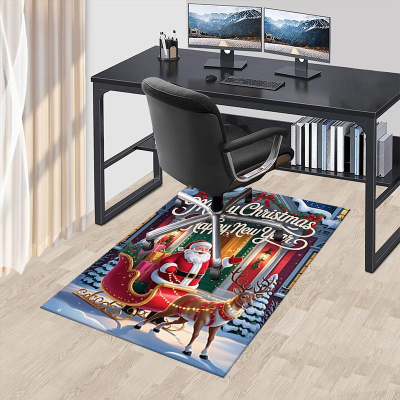 

Christmas Santa Claus Chair Mat - Anime Cartoon Design, Non-Slip Carpet for Office, Home Decor, Living Room, Bedroom, Gaming Room & Dormitory.R029 60cm by 90cm