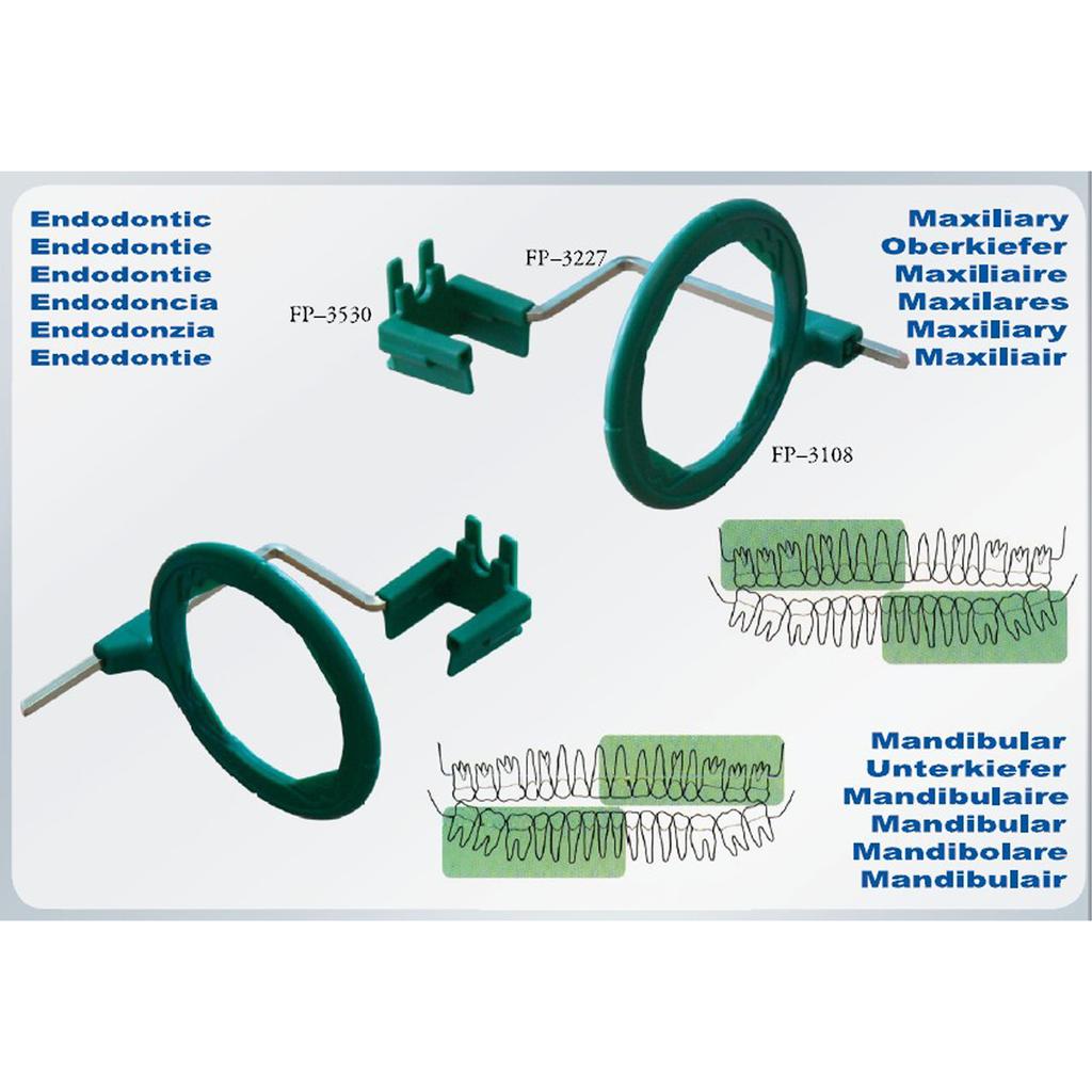 Kit sistem de poziționare a filmului cu raze X dentare Suport pentru poziționarea filmului cu raze X orale pentru dinte lateral verde
