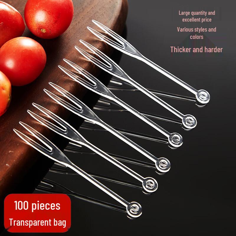 ZISIZ Disposable Plastic Fruit Forks