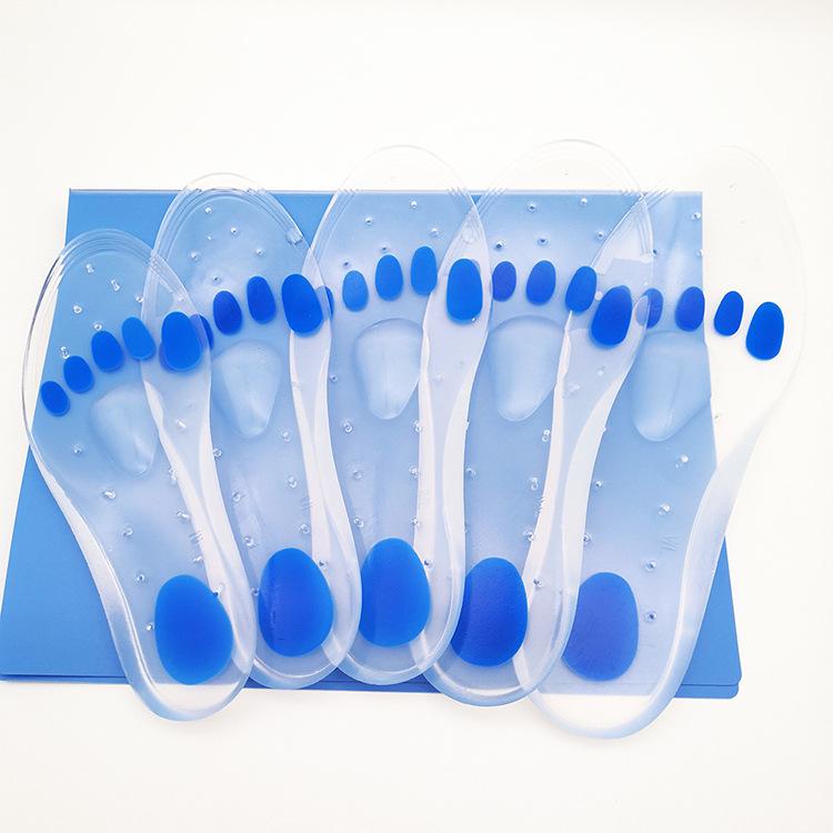 Silicone Shock Absorption Gel Insoles: Thickened Arch Support, Heel Pain Relief, Full Foot Massage Pad