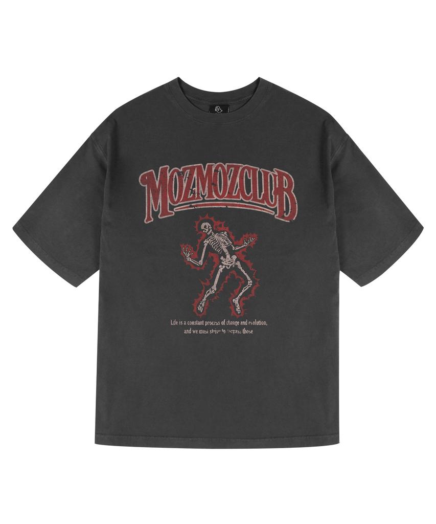 MOZMOZ [Set] Graphic Pigment Oversized Short Sleeve T-Shirt Part01