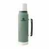[Discontinued] STANLEY Classic Vacuum Bottle, 1L, Green, Insulated Stainless Steel Water Bottle, Outdoor Use, Dishwasher Safe (Official Japanese Produ