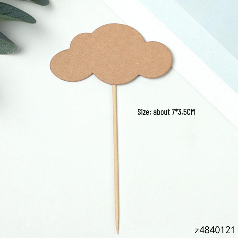 Kraft Paper Happy Birthday Cake Topper - Handwritten Decoration Insert