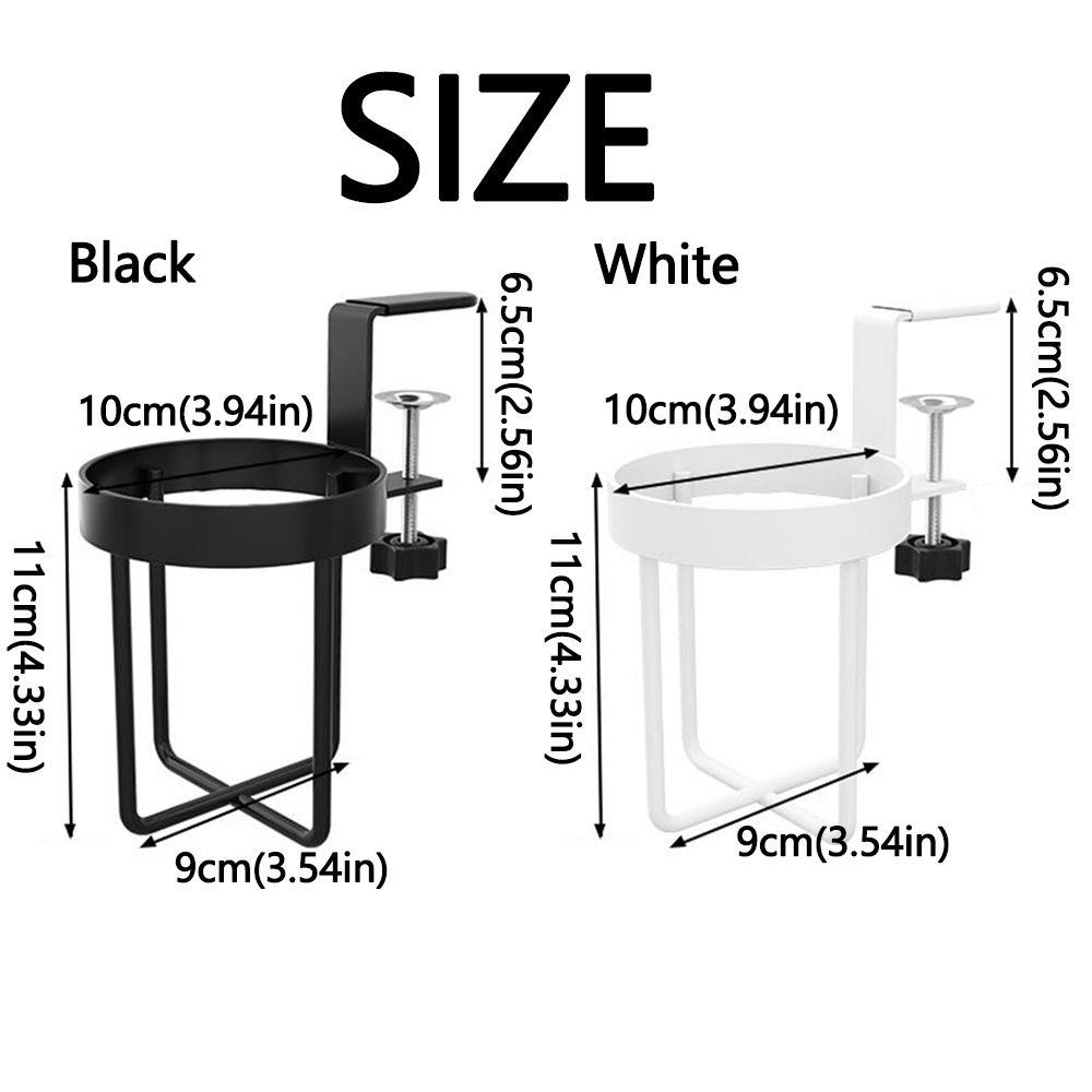 Metal Desktop Mug Rack 2 In 1 Cup Hanging Storage Holder Space Saving Clip-on Cup Holder  Desk