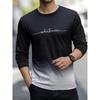 Religious Style Cross Print Men's Long-sleeved T-shirt A Warm Long-sleeved T-shirt For Men Suitable For Autumn And Winter Season