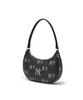 Mlb Classic Monogram Embossed Hobo Bag Ny (Black)