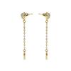 Orecchini in argento sterling 925 con smalto bianco e finitura in oro giallo 18 carati - Senai