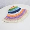 Damen Sommer Regenbogen Dopamin Breitkrempen Sonnenhut - Atmungsaktiv, UV-Schutz.