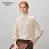 Kemengboka Women's Cashmere Mock Neck Thickened Sweater