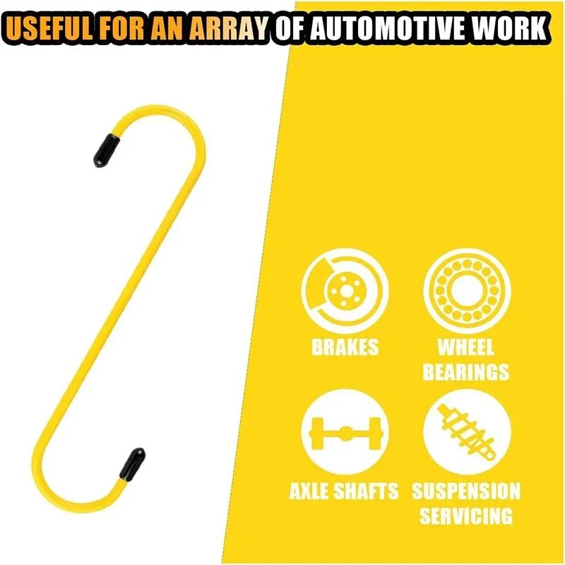 Universal Tools for Brake Bearing Axle Suspension Work Car Brake Caliper Hooks Auto Brake Caliper Hangers Hooks with Rubber Tips