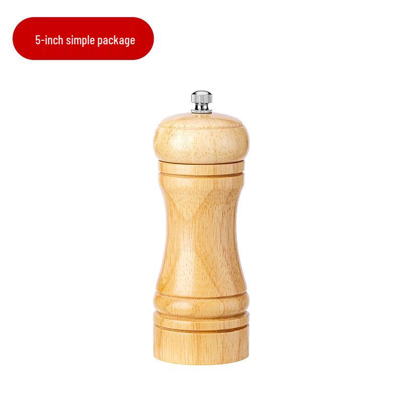 Oak Wood Manual Pepper Grinder - Pepper Mill and Seasoning Shaker Jar