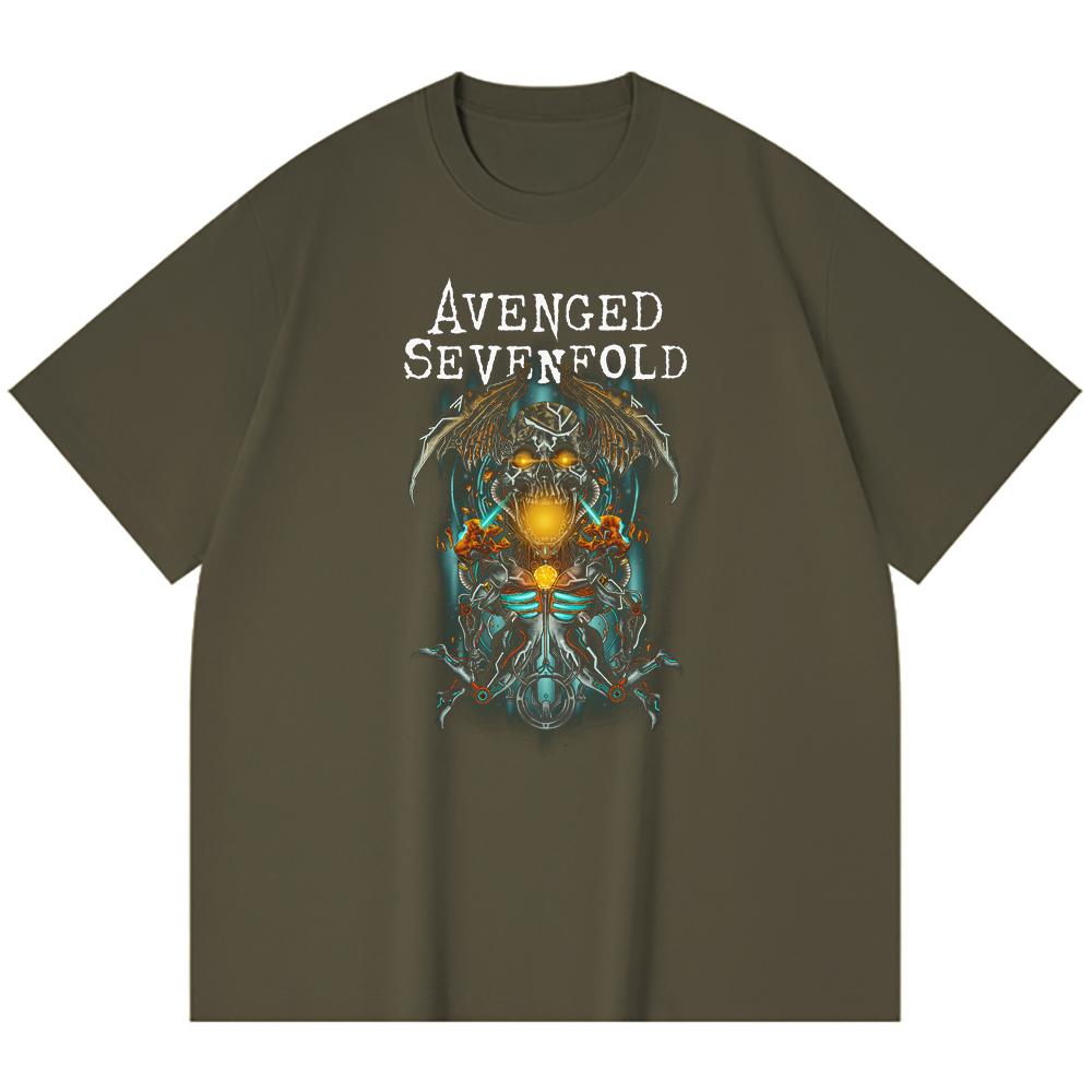 230 Gsm 100% Cotton Heavy Metal T-Shirt  Rock Band Popular Music Print Unisex Heavy Cotton T Shirt