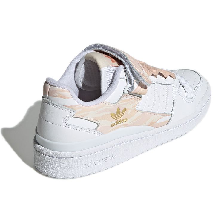 Adidas Originals Forum Low Leather Velcro Low-Top Skate Shoes Women Sneaker White Beige GY6984