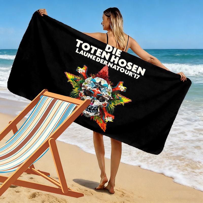 DTH Print Strandtuch, Großes Weiches Schnelltrocknendes Handtuch für Strand Camping Schwimmen