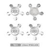 4pcs 60mm 61mm 68mm 69mm 135mm Car Styling R1 Wheel Center Cap Hub Covers Badge for A3 A4 A5 A6 A7 A8 S4 Auto Accessoriesv1