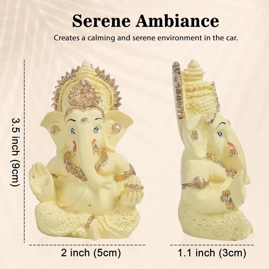 Lord Ganesha Idol for Car Dashboard – Divine Ganesha Murti | Home & Office Decor | Symbol of Prosperity and Good Fortune
