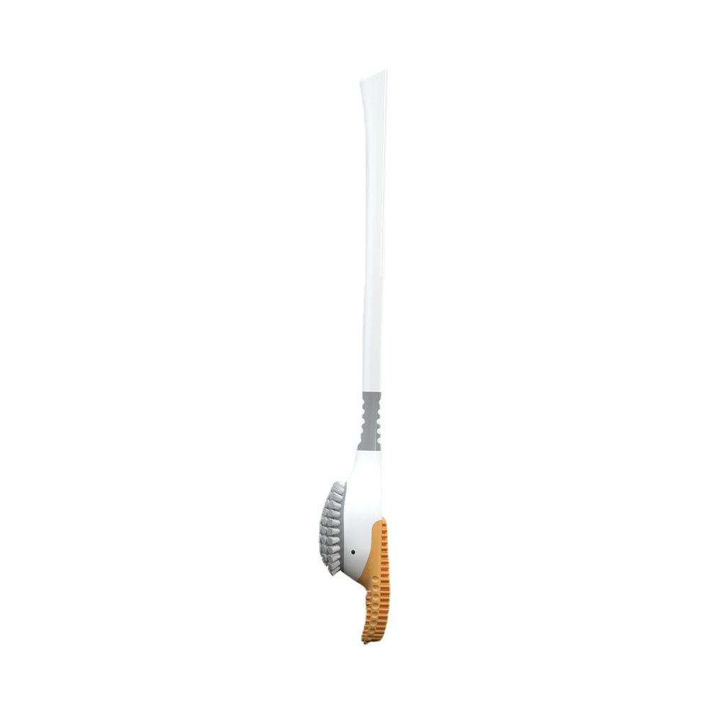 478 Little Duck Wall-Mounted Silicone Toilet Brush - Multifunctional, Punch-Free Cleaning Tool.