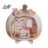 Indoor Fall Tabletop Centerpiece Halloween Ghost Pumpkin Wooden Plaque 2D Flat Sign Gift for Lovers Spooky Bathing Reading Ornament Home Office