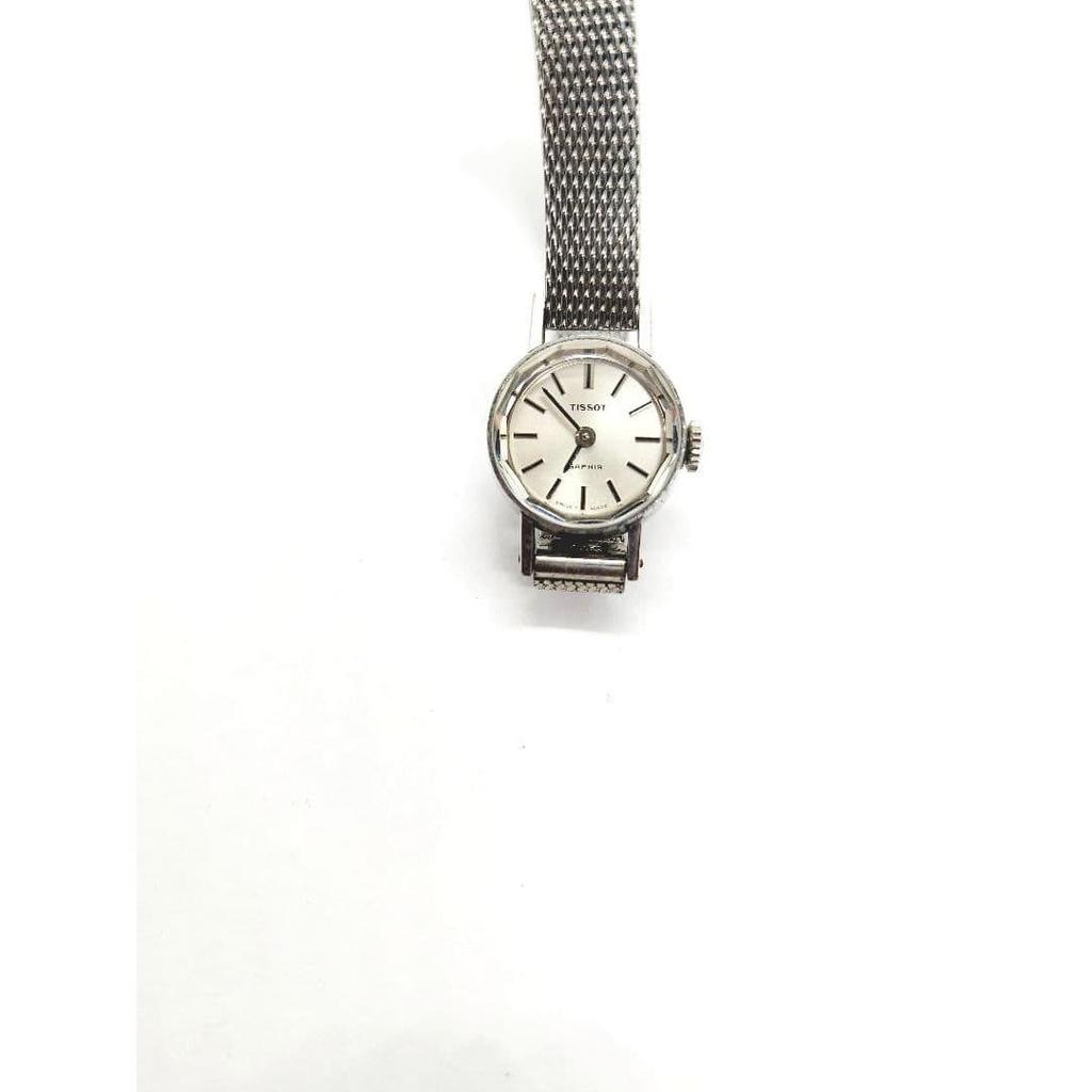 Used Tissot saphir cut glass vintage manual winding type working item good condition