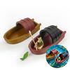 Bateau de pêcheur flottant fait à la main Mini modèles Aquarium Étang Micro-paysage DIY Aquariums Accessoires d'aménagement paysager Statue d'aquarium