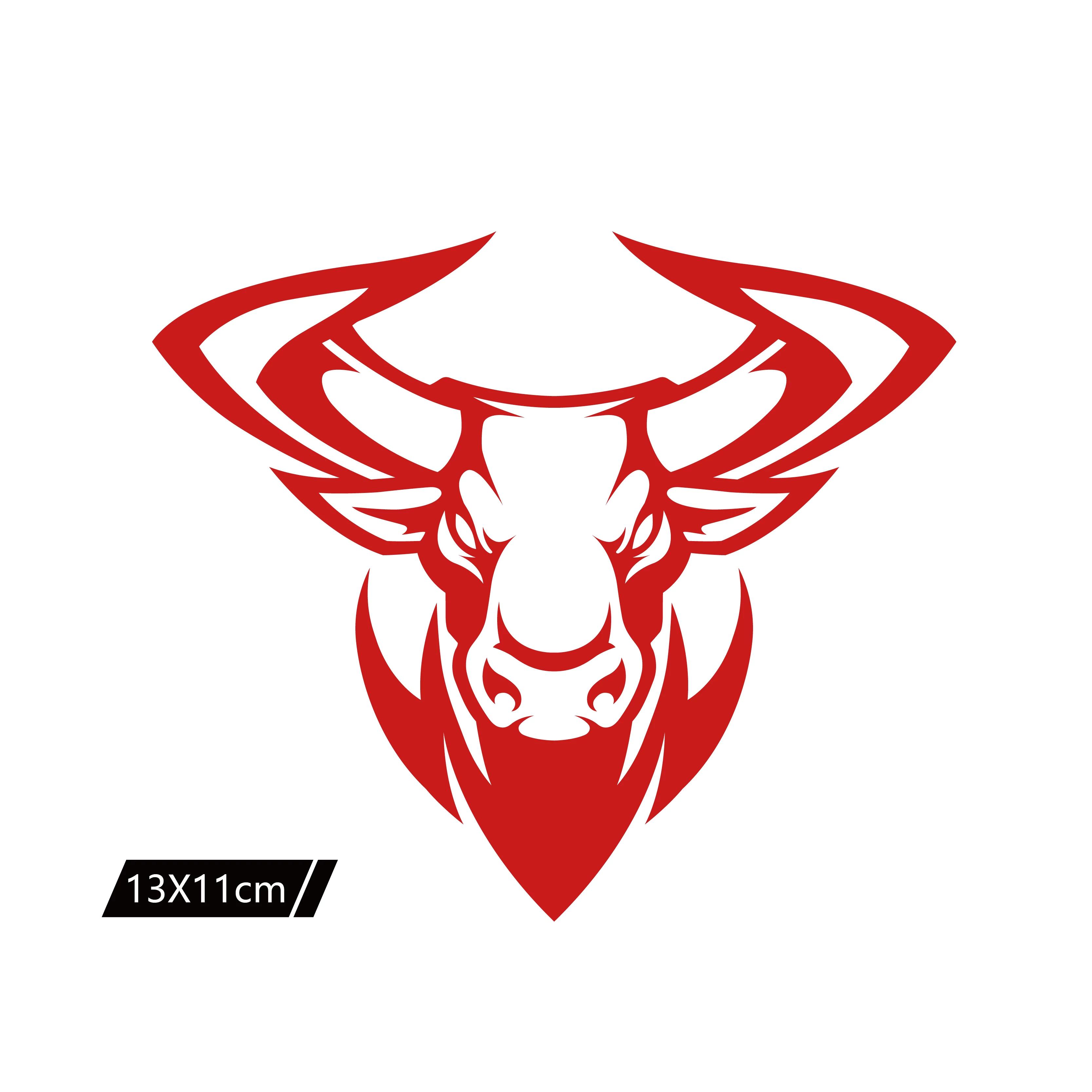 Red bull logo car sticker - Bold red bull logo design for car doors and body panels - Car fuel tank cap decoration sticker