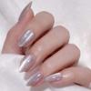 30 Pieces Medium Almond Press On Nail Cats Eye Artificial Nail Glossy Stick On Nail Manicure Nail Decors for Easy Salon