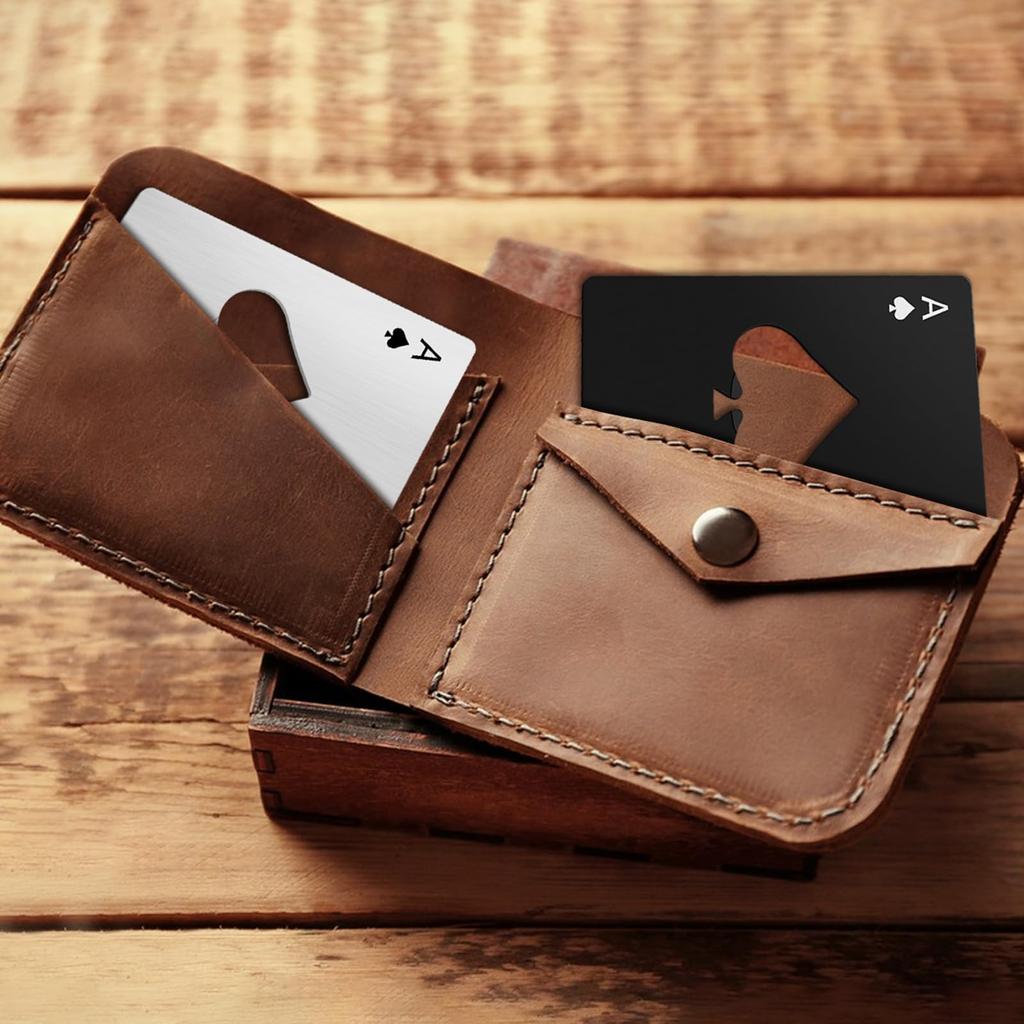 Novelty Ace of Spades Beer Bottle Opener Credit‑Card‑Size Stainless Steel Poker Opener Portable Beverage Opener Unique Gift1
