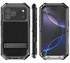 Case for IPhone Air 17 16e 16 Pro Max 15 Plus Shockproof Heavy-duty Sturdy Aluminum Metal Cover Tempered Glass Screen Protector