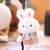 Mini Cute Clothing Bunny Plush Keychain Soft Faux Fur Rabbit Doll Bag Charm Peluches Fluffy Stuffed Animal Toy Pendant Keyring