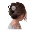 Retro Chic Hairball Claw Clip: Women's Updo Hairpin, Light Luxury Autumn/Winter Style