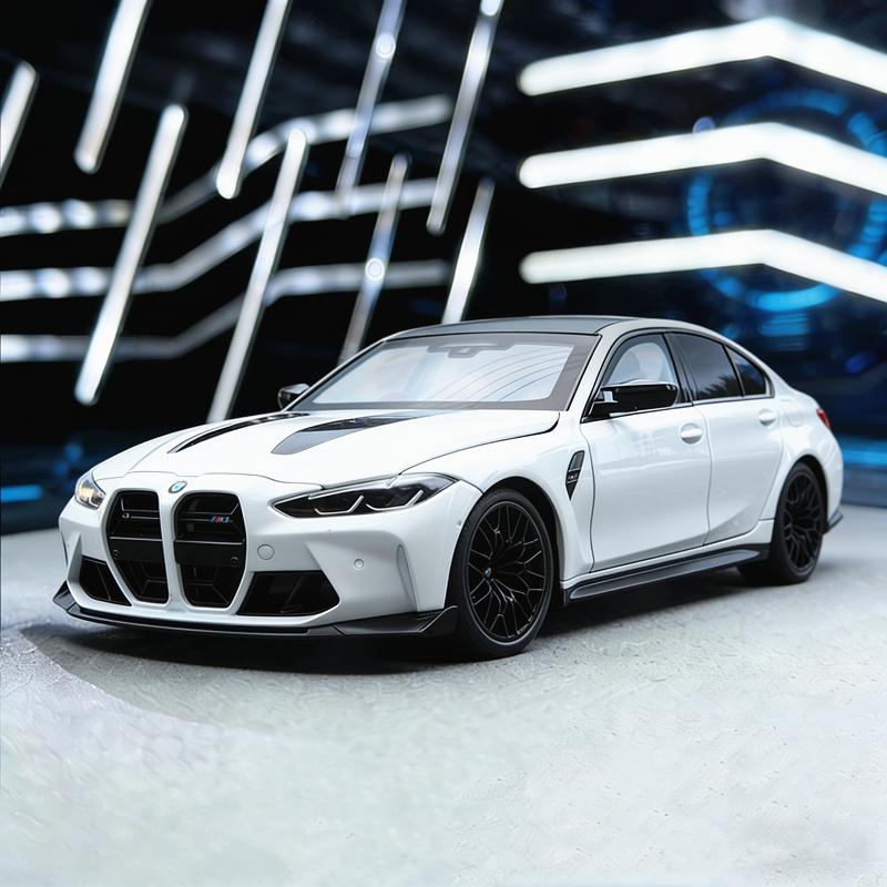 NEW 1:18 BMW M3 CS LCI G80 Mpower Supercar Alloy Car Diecast & Toy Vehicle Car Model Miniature Scale Model Car For Children Gift