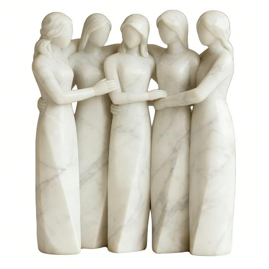 Sisters Figurine Hand-Carved Resin 46148 Sisters Friendship Sculpture Christmas Birthday Gifts for Sisters A