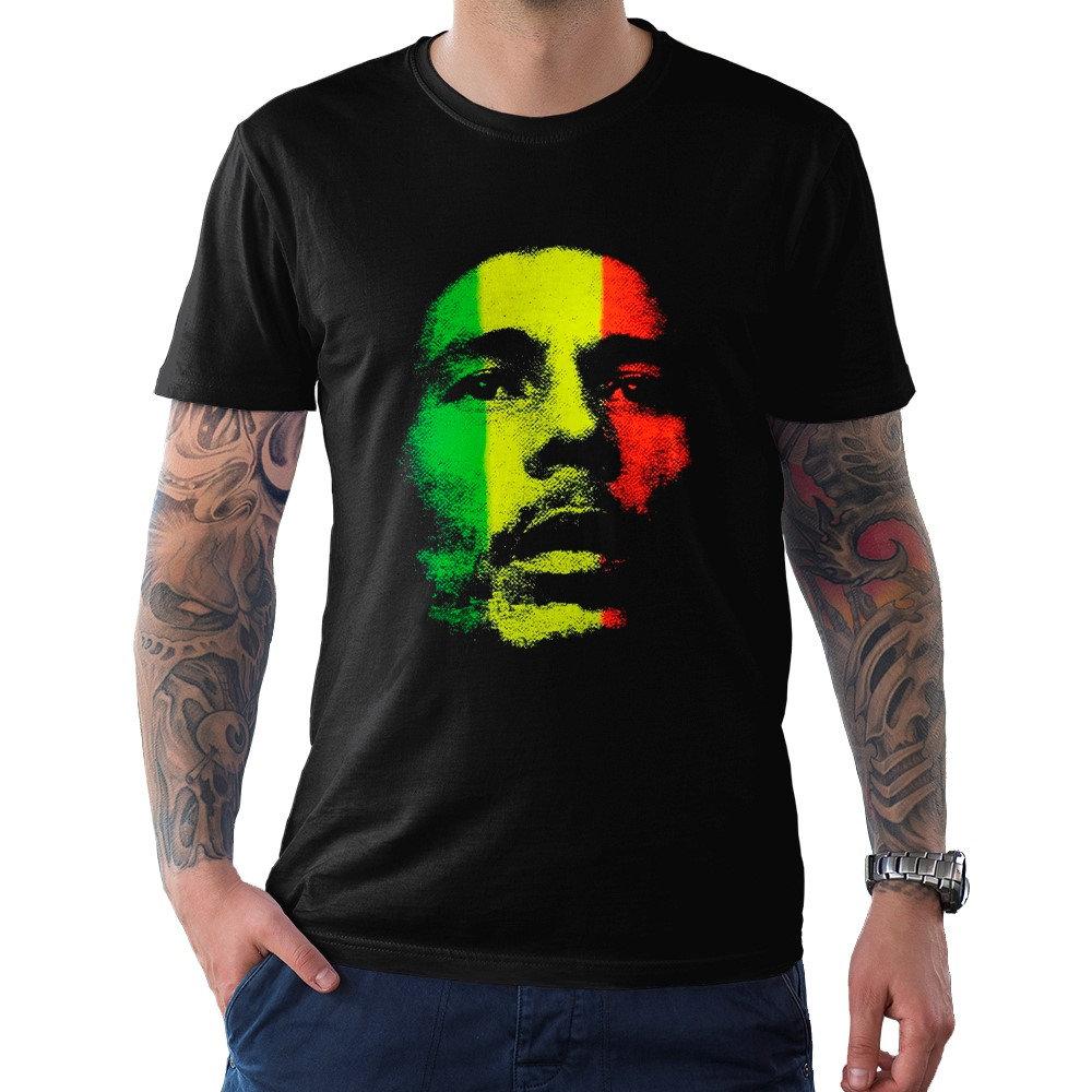 Bob Marley Tricolor T-Shirt, Men's Women's Sizes (met-072)