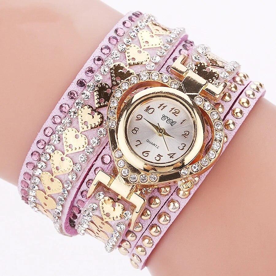 Neues Mode-Strass-Geflochtenes Seil-Armband Quarzuhr Geschenk Reloj 2026