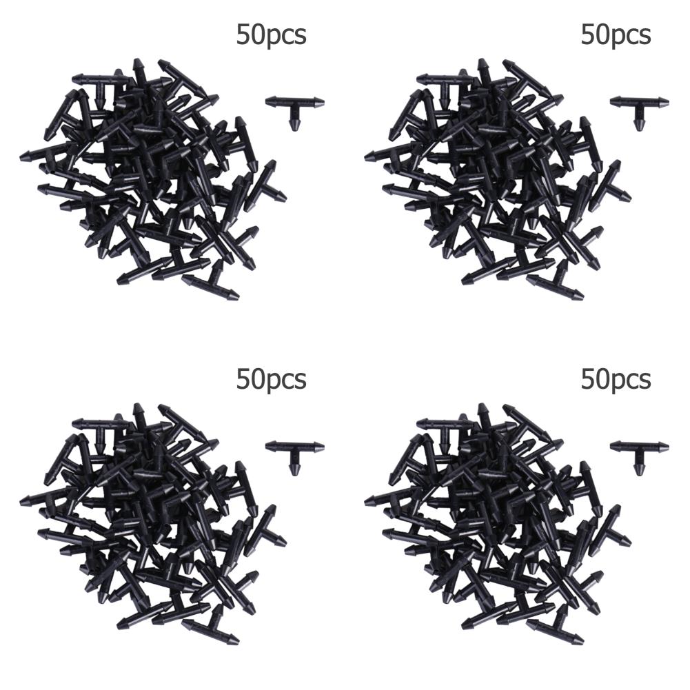 5--500pcs Micro Drip Irrigation Pipe Barbed Connector for  Garden Hose Equal Tee Watering Garden Tools for 4mm/7mm Pipe Hose Gre
